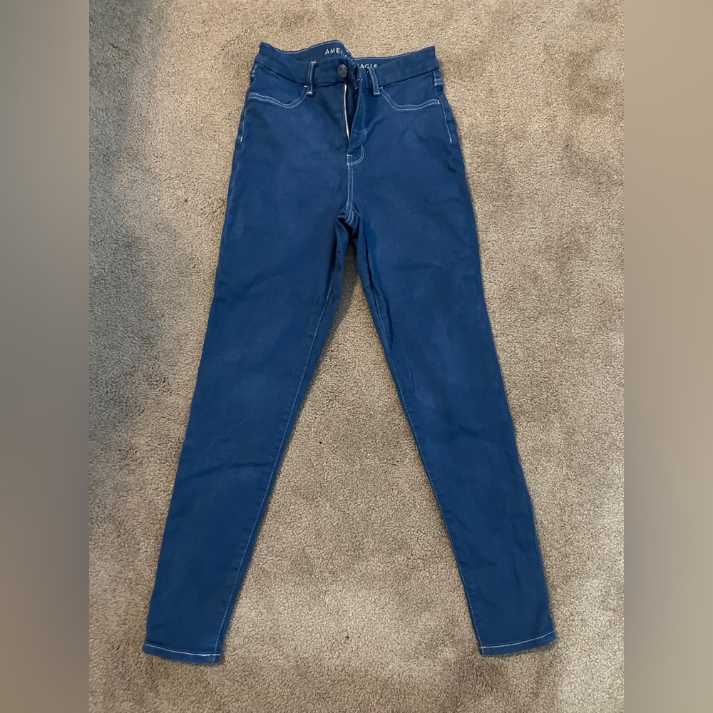 colored jeans, american eagle, jeggings, 8